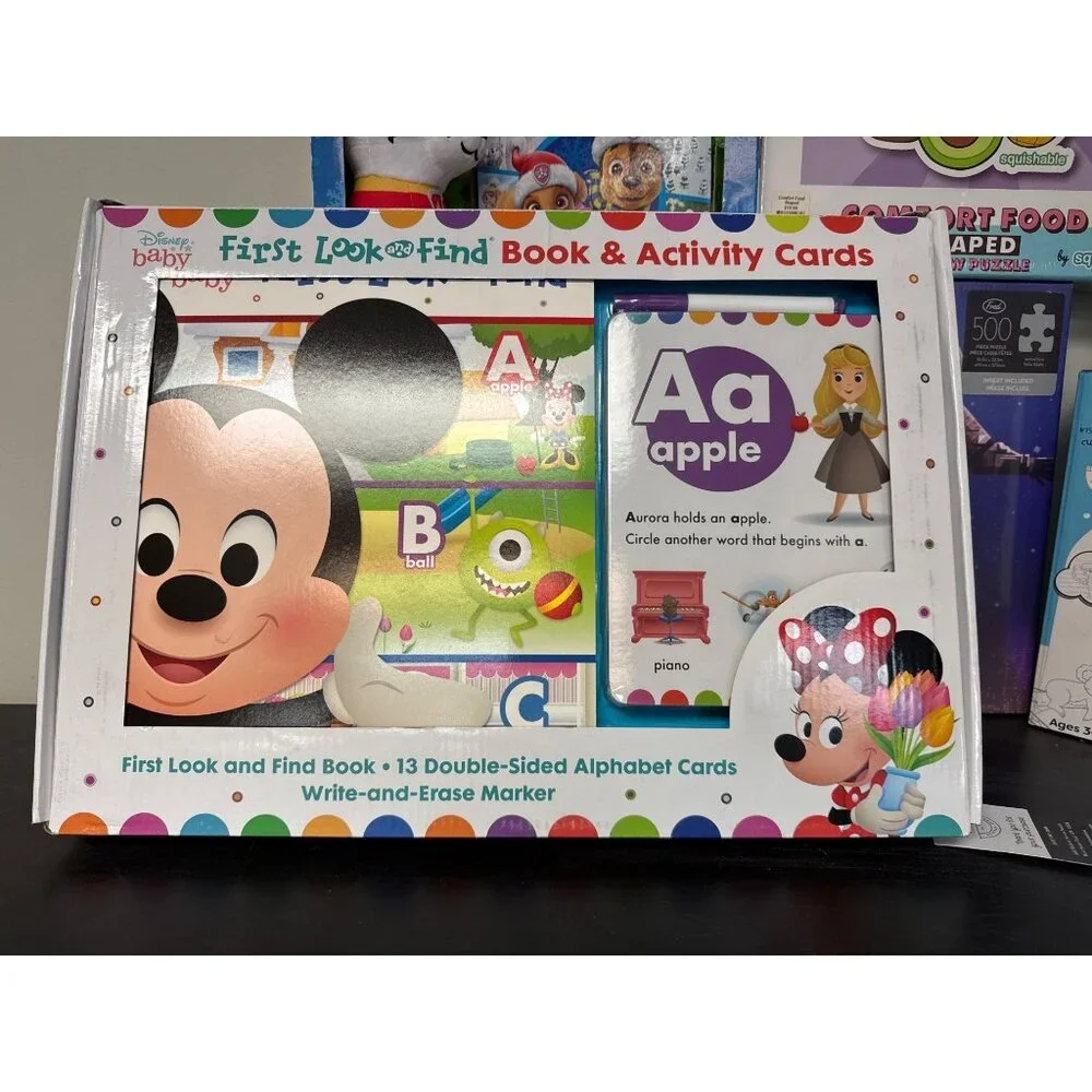 Disney Baby First Look And Find Book & Activity Cards Set With Marker - Picture 2 of 2